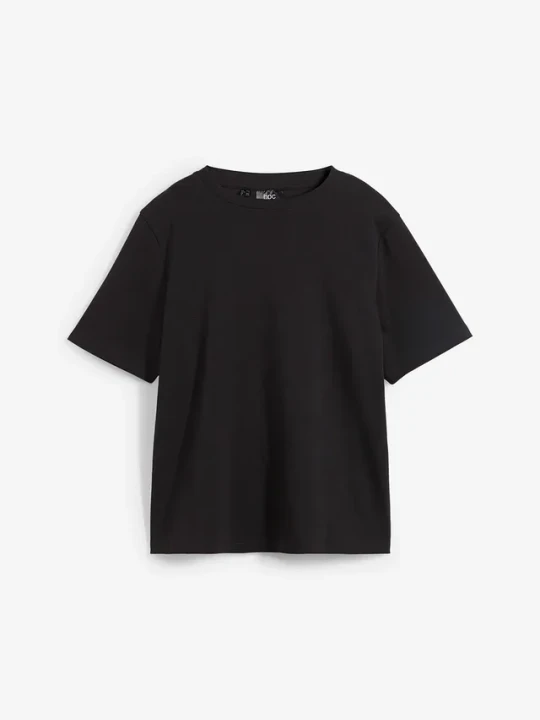 Zdjęcie produktu T-shirt z grubej bawełny organicznej BonPrix czarny