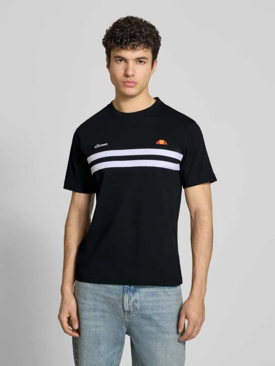 Zdjęcie produktu t-shirt z haftami z logo model 'VENIRE' Ellesse Czarny