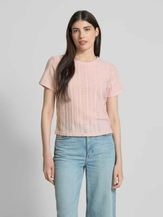 Zdjęcie produktu T-shirt z haftem angielskim Jake*s Różowawy
