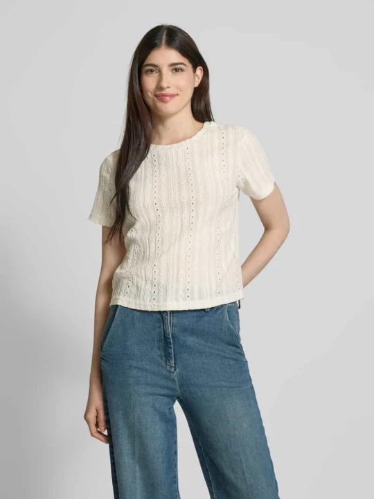 Zdjęcie produktu T-shirt z haftem angielskim Jake*s Beżowy
