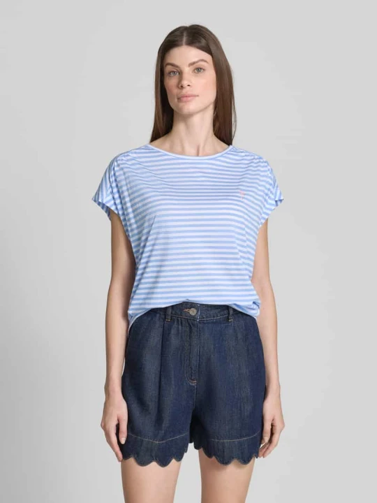 Zdjęcie produktu T-shirt z haftem i okrągłym dekoltem Smith & Soul Jasnoniebieski