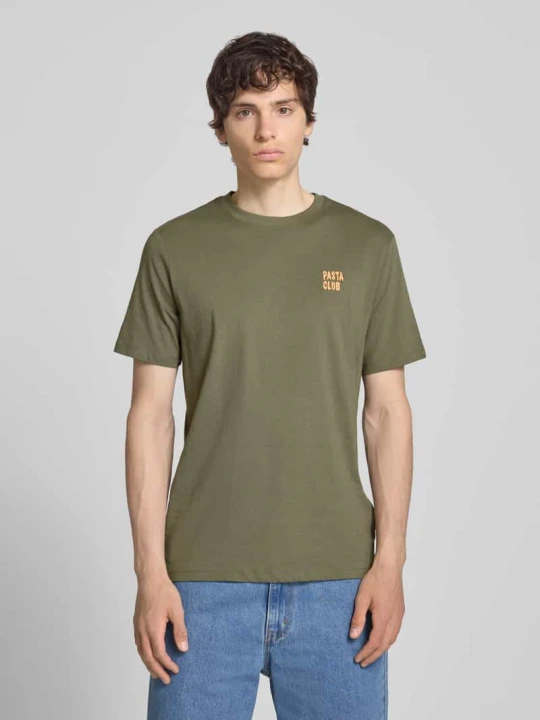 Zdjęcie produktu T-shirt z haftem model 'KAAN' Blend Oliwkowy