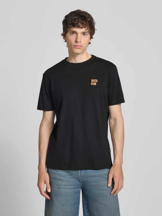 Zdjęcie produktu T-shirt z haftem model 'KAAN' Blend Czarny