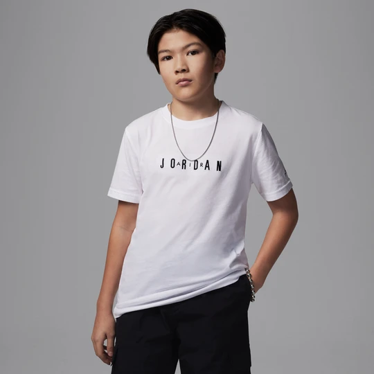 Zdjęcie produktu T-shirt z haftem dla dużych dzieci Jordan - Biel
