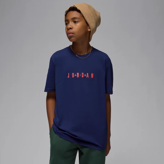 Zdjęcie produktu T-shirt z haftem dla dużych dzieci Jordan - Niebieski