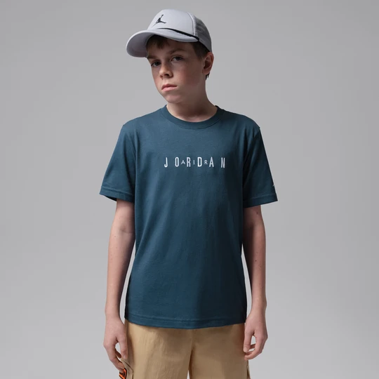 Zdjęcie produktu T-shirt z haftem dla dużych dzieci Jordan - Niebieski