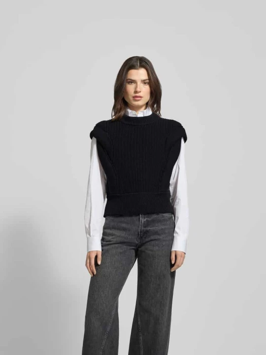 Zdjęcie produktu T-shirt z imitacji dzianiny IRO Czarny