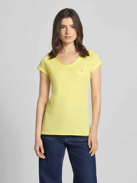 Zdjęcie produktu T-shirt z kieszenią na piersi model 'GS23' G.I.G.A. DX Jasnożółty