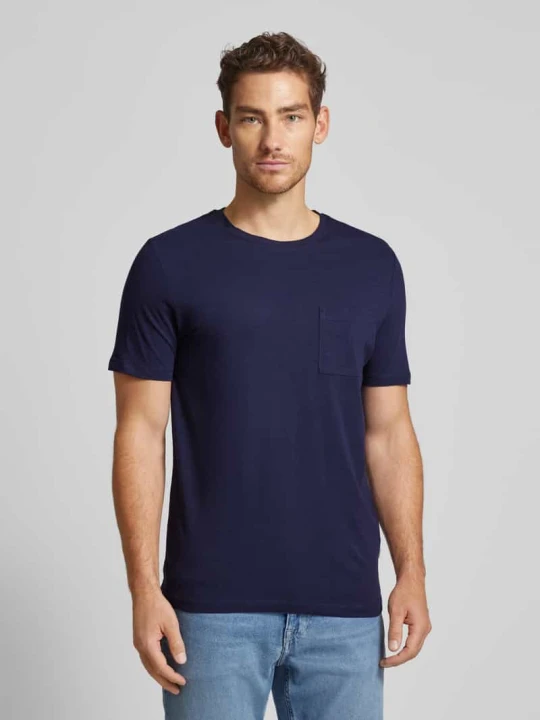Zdjęcie produktu t-shirt z brustaszą model 'THOR' Casual Friday Ciemnoniebieski