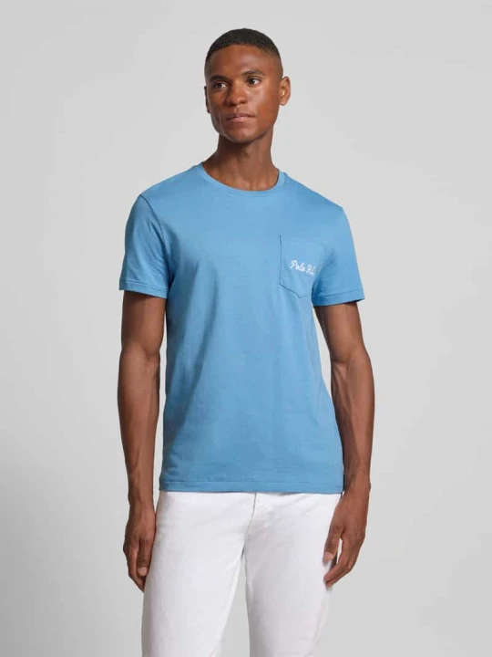 Zdjęcie produktu T-shirt z kieszenią na piersi Polo Ralph Lauren Jasnoniebieski