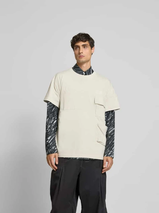 Zdjęcie produktu T-shirt z kieszenią z patką MM6 Maison Margiela Złamany biały