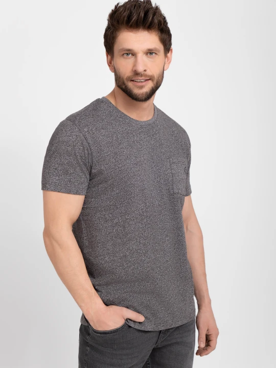Zdjęcie produktu T-shirt z kieszonką T-MEIL Volcano Szary melanż