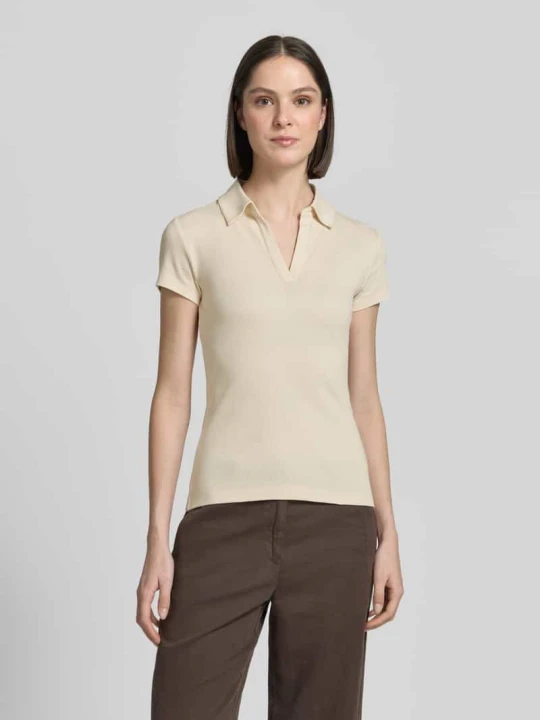 Zdjęcie produktu t-shirt z kołnierzykiem polo model 'Kleoh Polo' Someday Écru