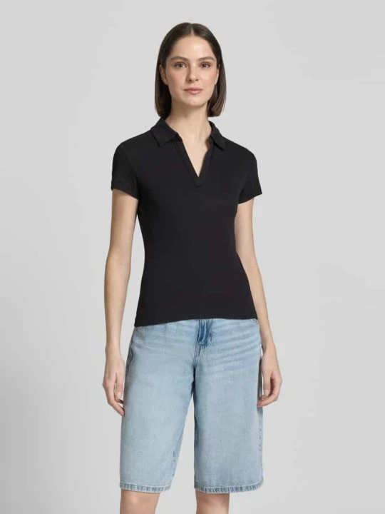 Zdjęcie produktu t-shirt z kołnierzykiem polo model 'Kleoh Polo' Someday Czarny