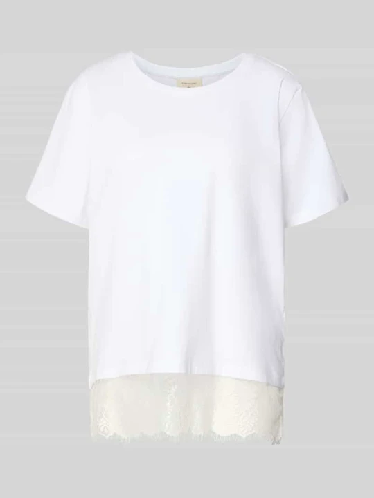 Zdjęcie produktu T-shirt z koronką model 'SURE' Freequent Biały