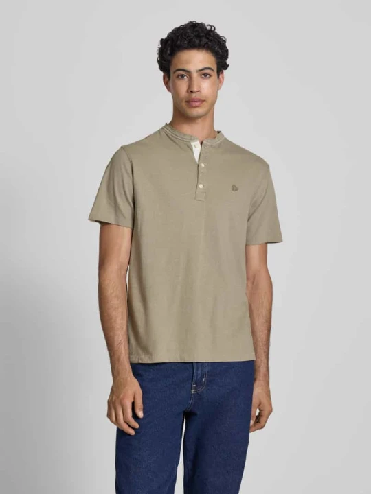 Zdjęcie produktu t-shirt z krótką listwą guzikową Superdry Khaki