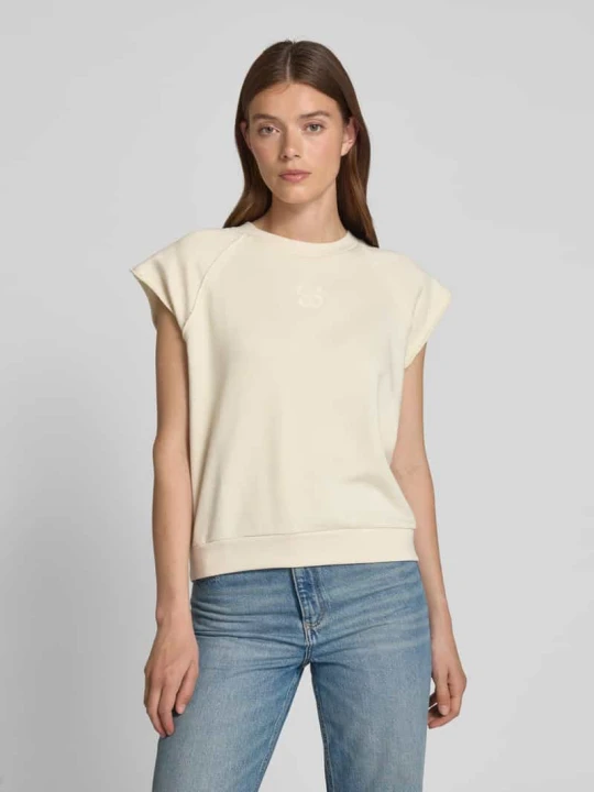 Zdjęcie produktu T-shirt z krótkimi rękawami model ‘Sara’ My Essential Wardrobe Beżowy