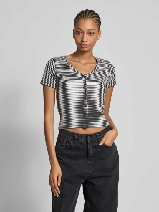 Zdjęcie produktu T-shirt z listwą guzikową na całej długości model ‘MUSE’ Levi's Czarny
