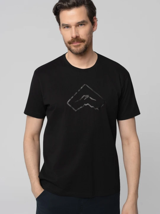 Zdjęcie produktu T-shirt z logo, Comfort Fit, T-CARB Volcano Czarny