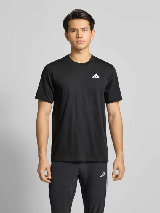 Zdjęcie produktu T-shirt z logo i okrągłym dekoltem Adidas Czarny