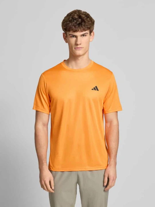 Zdjęcie produktu Koszulka z logo i okrągłym dekoltem Adidas Pomarańczowy