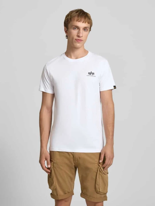 Zdjęcie produktu t-shirt z logo i okrągłym dekoltem Alpha Industries Biały