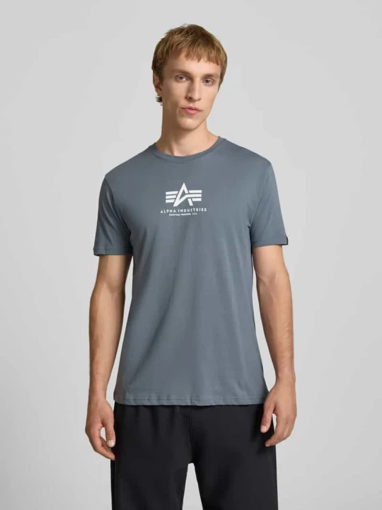Zdjęcie produktu t-shirt z logo i okrągłym dekoltem Alpha Industries Jasnoniebieski