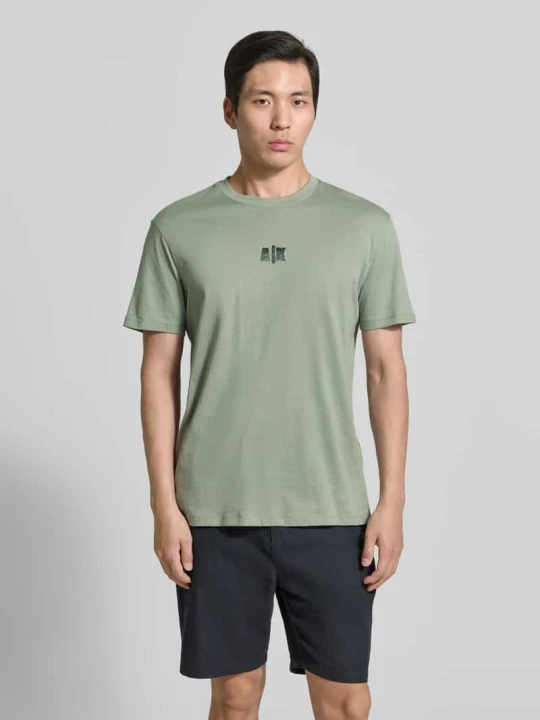 Zdjęcie produktu t-shirt z logo i okrągłym dekoltem Armani Exchange Miętowy