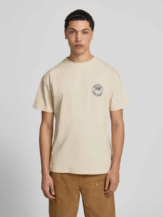 Zdjęcie produktu t-shirt z logo i okrągłym dekoltem BLKVIS Złamany biały