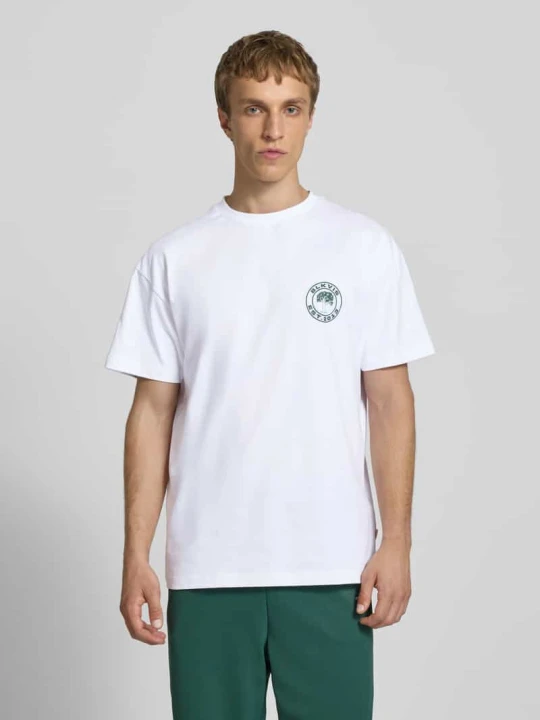 Zdjęcie produktu t-shirt z logo i okrągłym dekoltem BLKVIS Biały