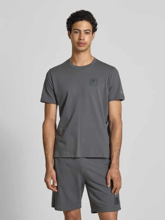 Zdjęcie produktu t-shirt z logo i okrągłym dekoltem Champion Antracytowy