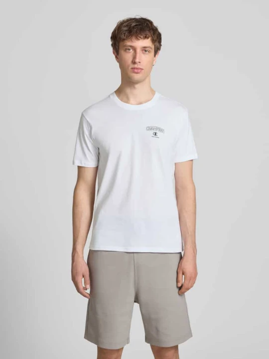 Zdjęcie produktu t-shirt z logo i okrągłym dekoltem Champion Biały