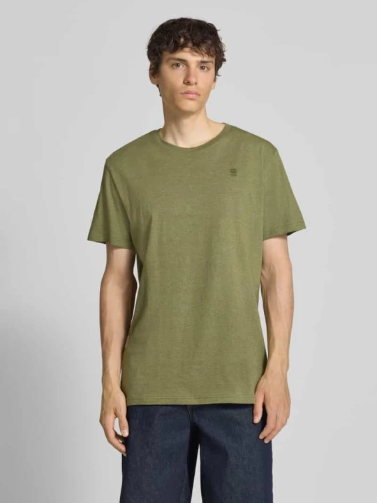 Zdjęcie produktu t-shirt z logo i okrągłym dekoltem G-Star Raw Oliwkowy melanż