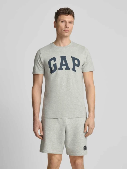 Zdjęcie produktu t-shirt z logo i okrągłym dekoltem GAP Średnioszary melanż