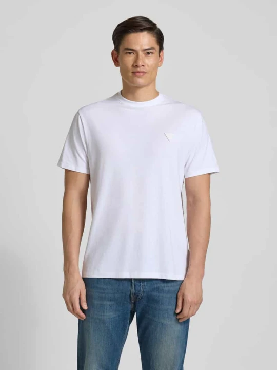 Zdjęcie produktu t-shirt z logo i okrągłym dekoltem Guess Biały