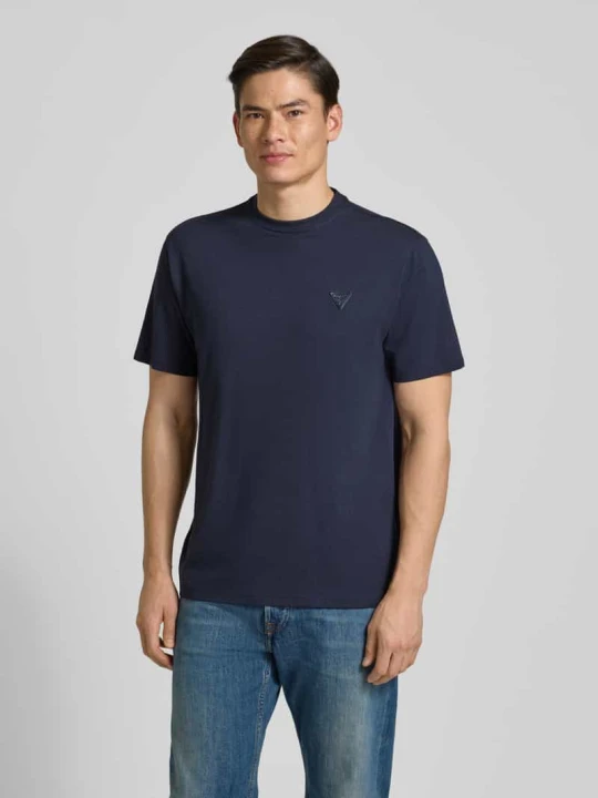 Zdjęcie produktu t-shirt z logo i okrągłym dekoltem Guess Granatowy
