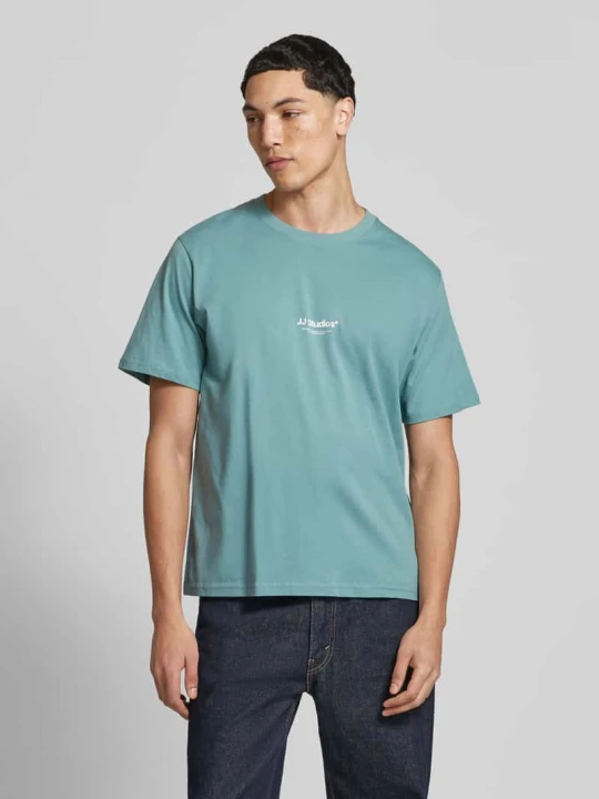 Zdjęcie produktu t-shirt z logo i okrągłym dekoltem Jack&Jones Petrol