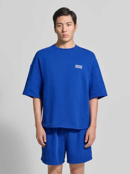 Zdjęcie produktu t-shirt z logo model 'PLIZZY' American Vintage Królewski niebieski