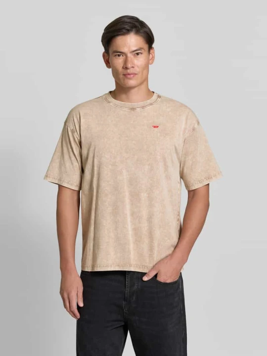 Zdjęcie produktu T-shirt z małym detal z logo Diesel Beżowy