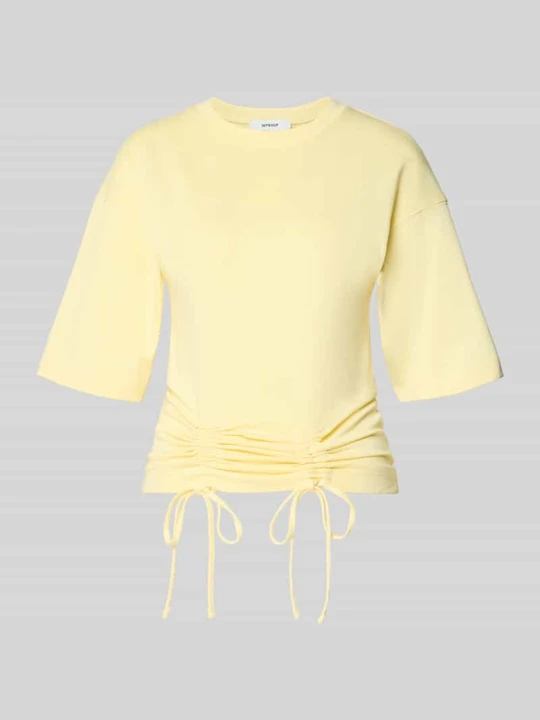 Zdjęcie produktu T-shirt z marszczeniami model 'MALLE' Topshop Czarny