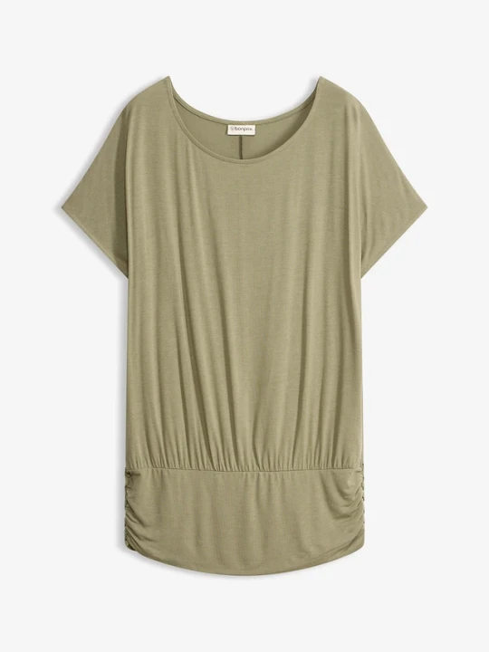 Zdjęcie produktu T-shirt z miękkiej mieszanki wiskozy BonPrix zielony