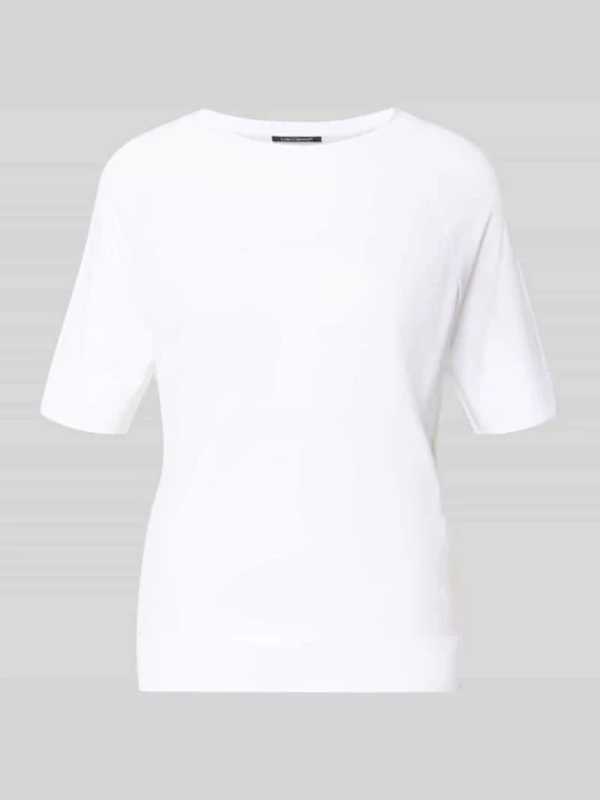 Zdjęcie produktu t-shirt z mieszanka lyocellu i bawełny z okrągły dekolt LUISA CERANO Biały