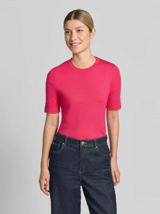 Zdjęcie produktu T-shirt z mieszanka wiskozy Christian Berg Fuksjowy