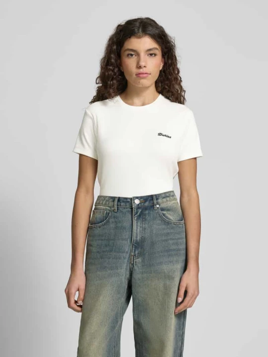 Zdjęcie produktu T-shirt z mieszanki bawełny model ‘LEWISTOWN’ Dickies Écru