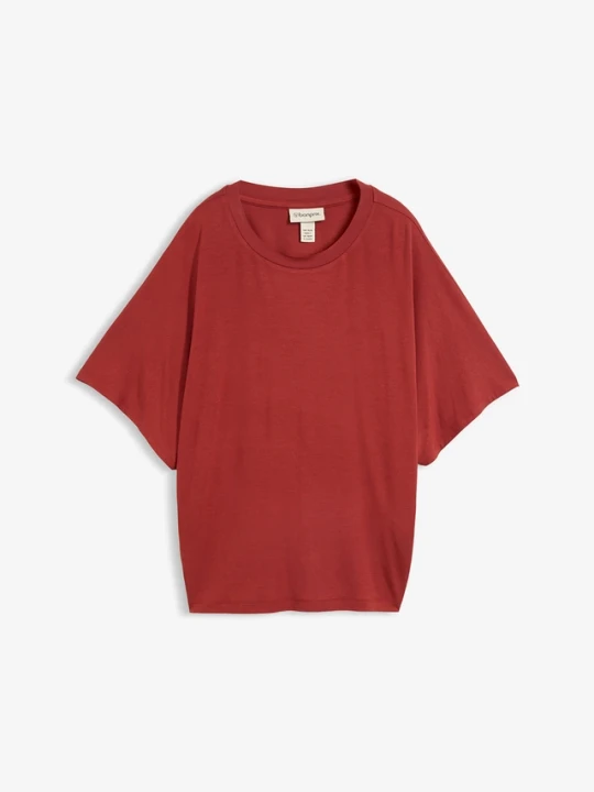 Zdjęcie produktu T-shirt z mieszanki wiskozy BonPrix czerwony