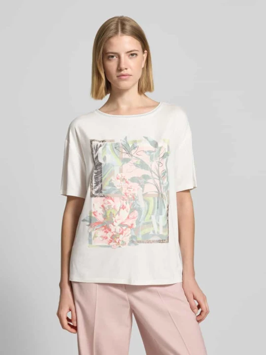 Zdjęcie produktu T-shirt z mieszanki wiskozy, krój regular fit Betty Barclay Złamany biały