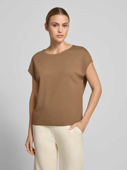 Zdjęcie produktu t-shirt z mieszanka wiskozy model 'Uvalerie' Someday Orzechowy