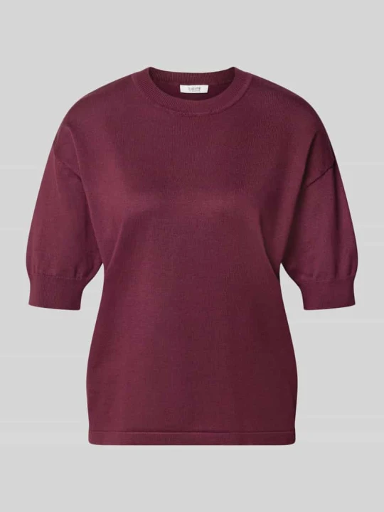 Zdjęcie produktu T-shirt z mieszanki wiskozy o kroju relaxed fit B.Young Bordowy