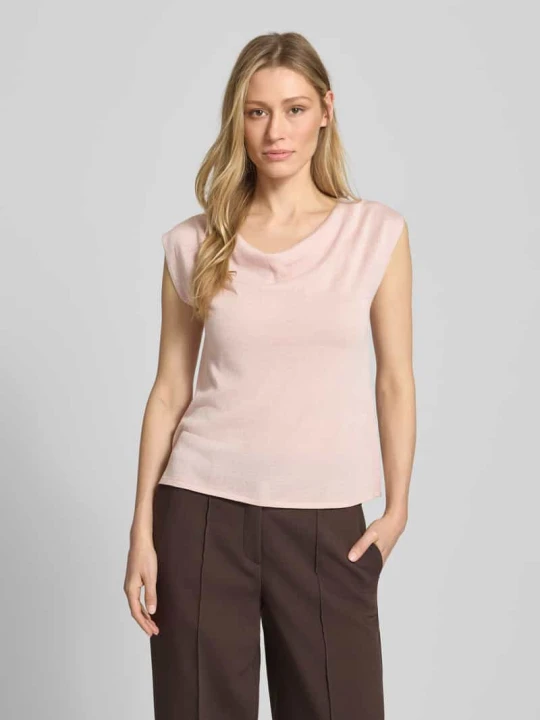 Zdjęcie produktu T-shirt z mieszanki wiskozy o kroju relaxed fit s.Oliver Różowawy