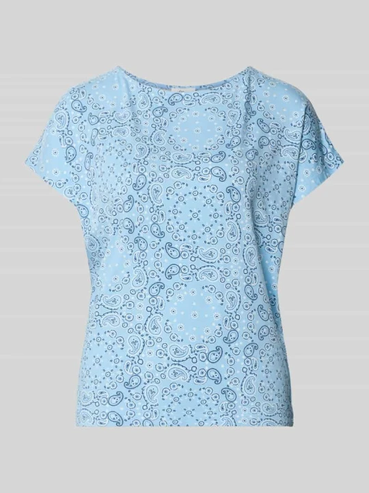 Zdjęcie produktu T-shirt z mieszanki wiskozy o kroju relaxed fit s.Oliver Jasnoniebieski